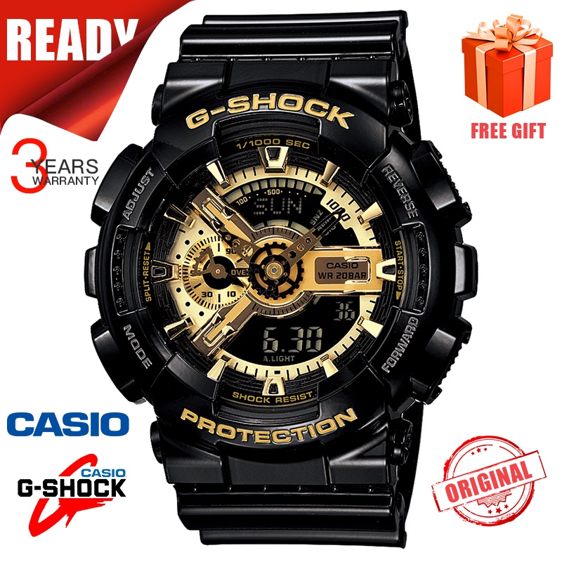 ((BABY-G) G-110 Black Gold Watch Children Women's Watch Sports Waterproof Student Watch