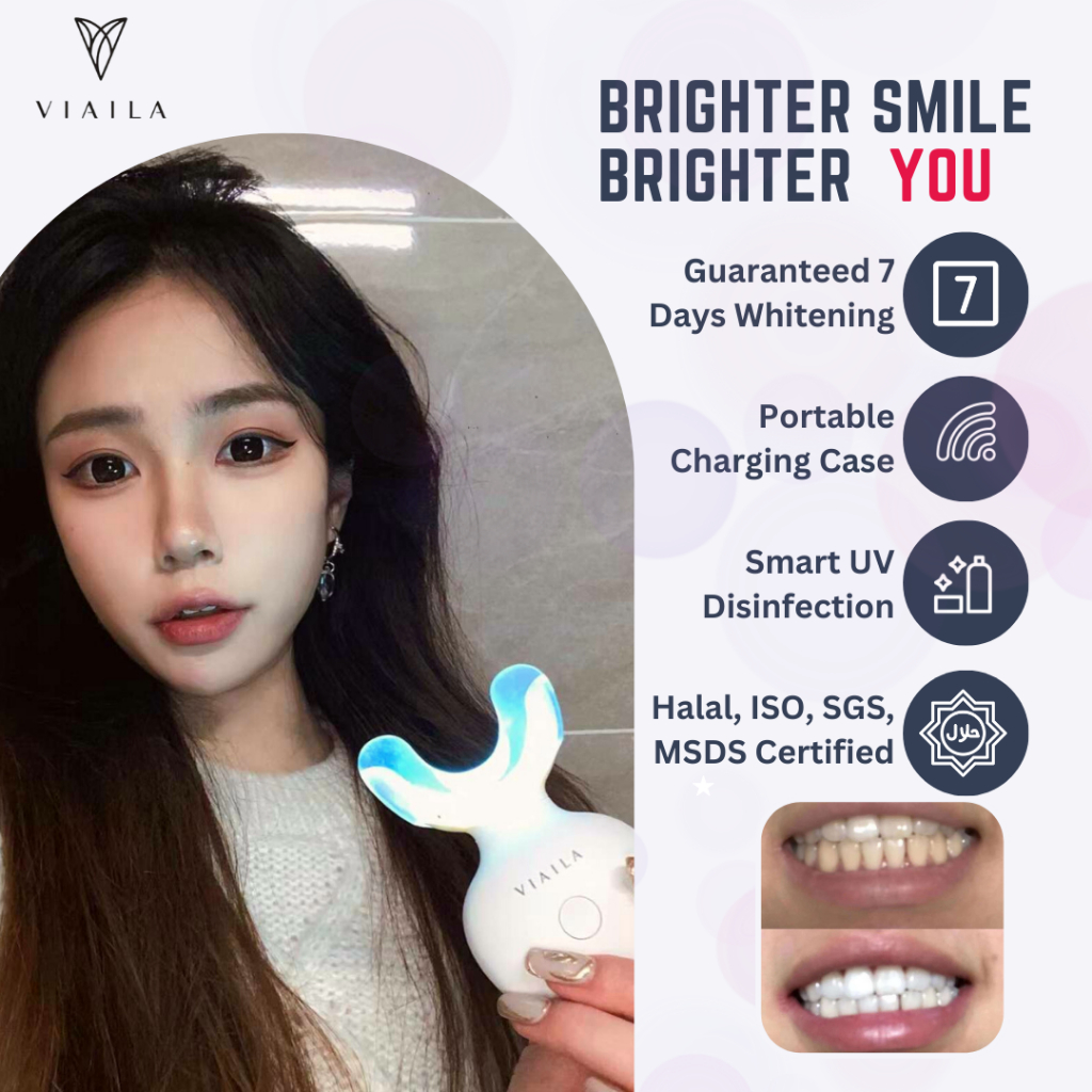 [✅｜SG Ready Stock] Viaila Teeth Whitening Kit | White Teeth in 7 days| Portable Home Whitening Device | White Teeth